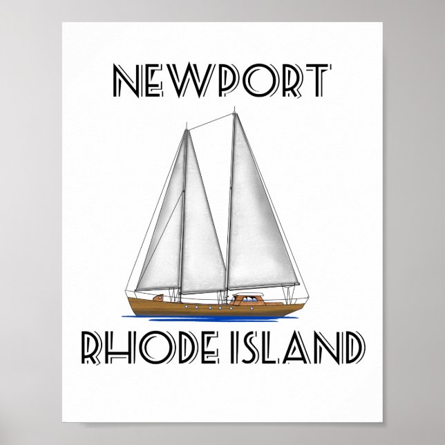 Newport Rhode Island Sailing Poster (Front)