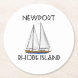 Newport Rhode Island Sailing Round Paper Coaster at Zazzle