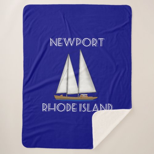 Newport Rhode Island Sailing Sherpa Blanket