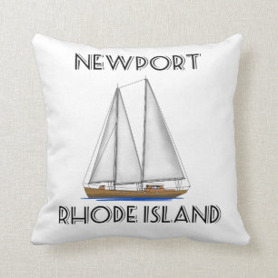 Newport Rhode Island Sailing Throw Pillow