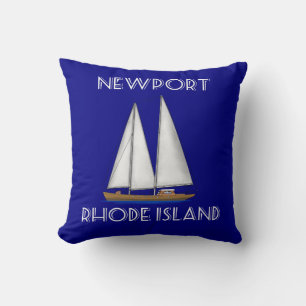 Newport Rhode Island Sailing Throw Pillow