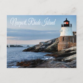 Newport Rhode Island Sunset Lighthouse  Postcard by LoveandSerenity at Zazzle