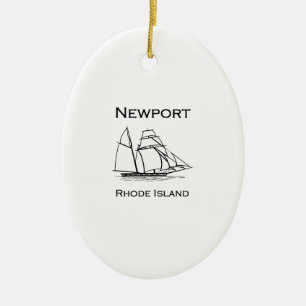 Newport Rhode Island Tall Ship Ceramic Ornament