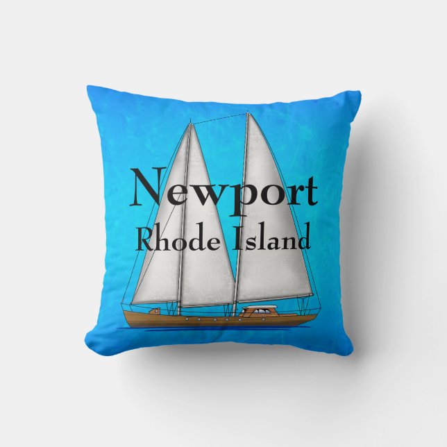 Newport Rhode Island Throw Pillow (Front)
