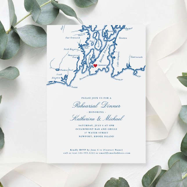 Newport Rhode Island Wedding Rehearsal Dinner Invitation (Creator Uploaded)