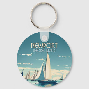 Newport Rhode Island Yacht Race Vintage Keychain