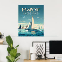 Newport Rhode Island Yacht Race Vintage