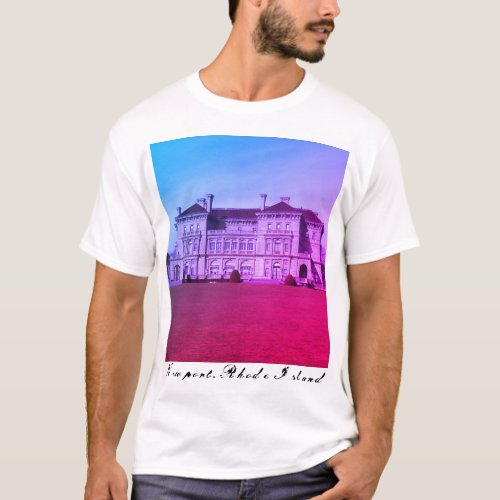 Newport RI Cliff Walk Ocean Mansion T_Shirt