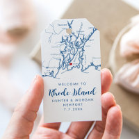 Newport RI Elegant Modern Navy Wedding Favor