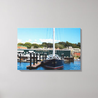 Newport, RI Harbor Sailboat Canvas Print