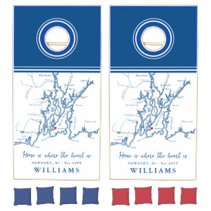 Newport, RI Housewarming Gift Narragansett Bay Cornhole Set