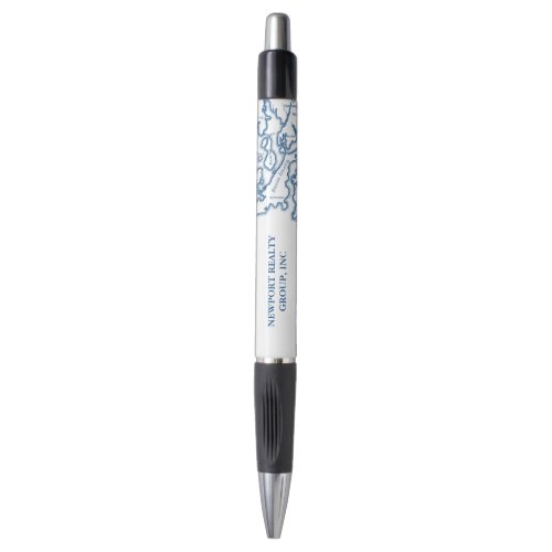 Newport RI Map Blue Custom Company Promo Pen