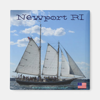 Newport RI sailing ship cool magnet design