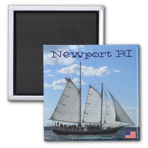 Newport RI sailing ship cool magnet design