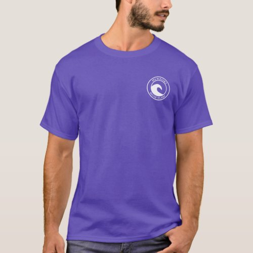 Newport RI White Ocean Wave Circle Design T_Shirt