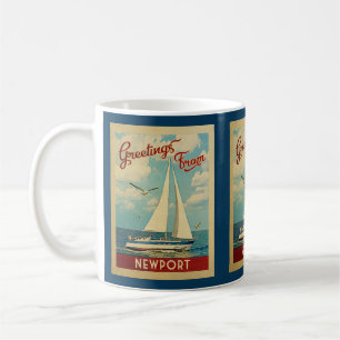 Newport Sailboat Vintage Travel Oregon Coffee Mug