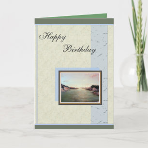 Newport Seascape Ocean Birthday Greeting Card