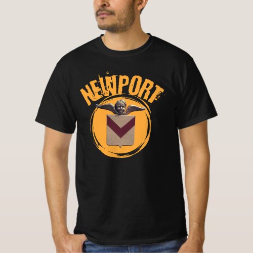Newport South Wales Cherub Coat of Arms T_Shirt