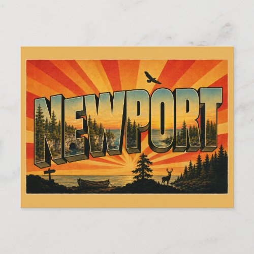 Newport State Park WI Lake Michigan Forest Art Postcard