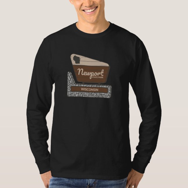 Newport State Park Wisconsin Welcome Sign Vacation T-Shirt (Front)