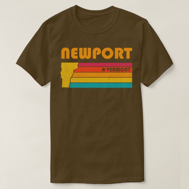 Newport Vermont Vintage Distressed Souvenir T-Shirt (Design Front)