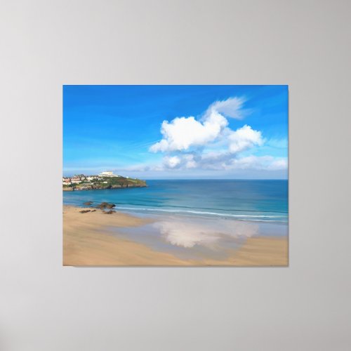 Newquay Bay in Summer Canvas Print