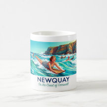 Newquay, Cornwall Surf Travel Poster