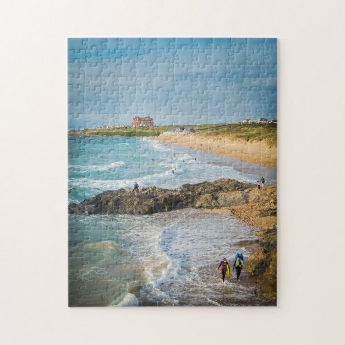 Newquay Fistral Beach at Sunset Jigsaw Puzzle