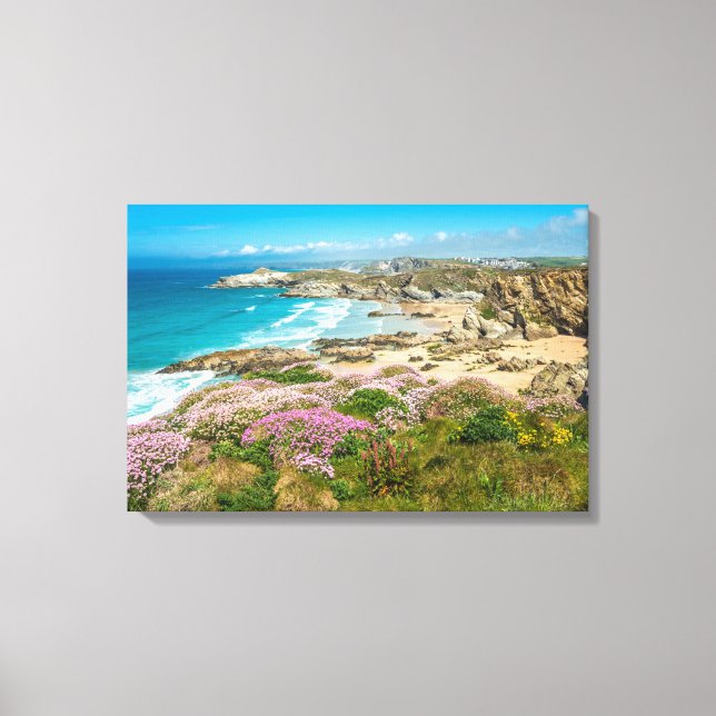 Newquay in Cornwall Canvas Print (Front)