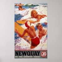 newquay travel poster FROM 8.99