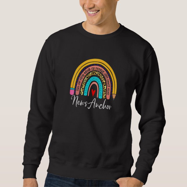 News Anchor Rainbow News Media Production Communic Sweatshirt (Front)