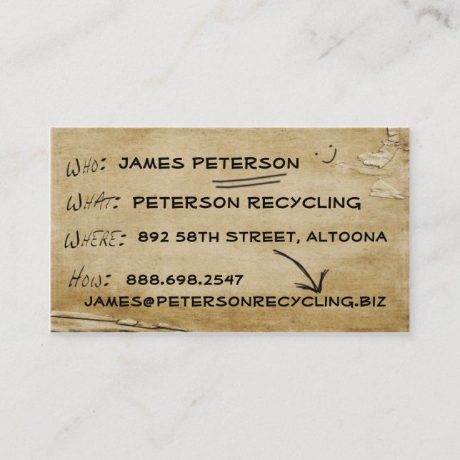 News Biz Recycled Business Card (Front)