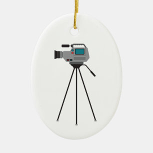 News Camera Ceramic Ornament