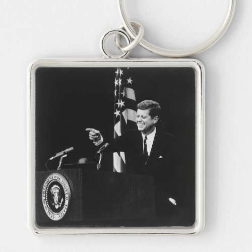 News Conference US President John Kennedy Keychain