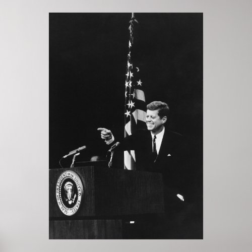 News Conference US President John Kennedy Poster