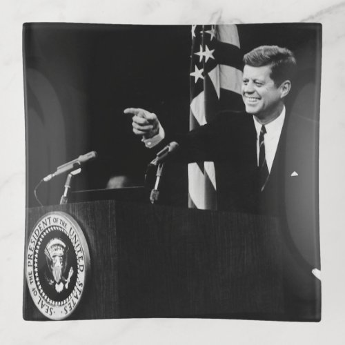 News Conference US President John Kennedy Trinket Tray