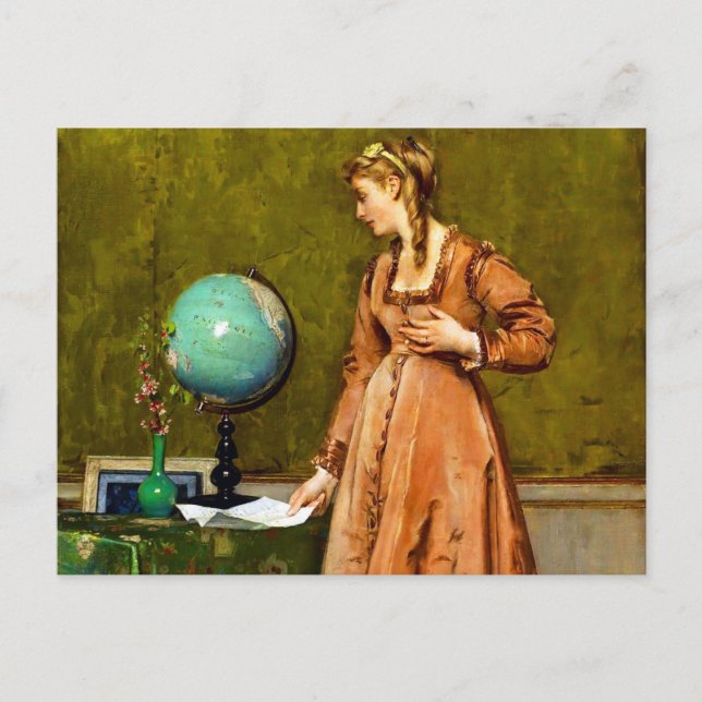 News from abroad by Alfred Stevens Postcard (Front)