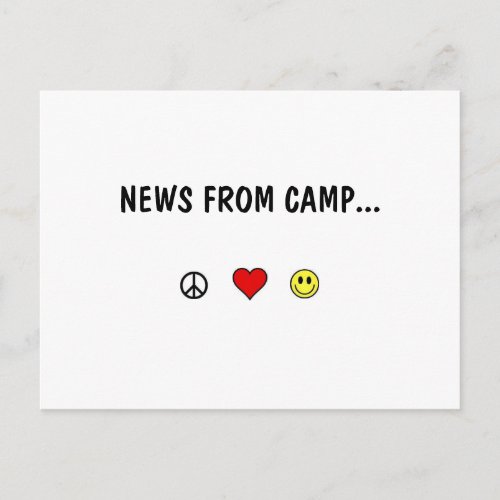 News From Camp  Postcard