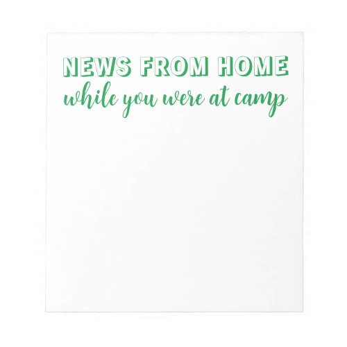 News from home notepad