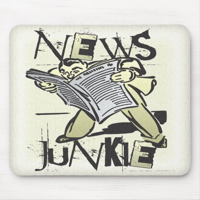 News Junkie Mouse Pad (Front)