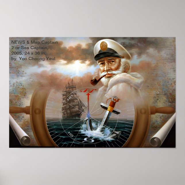 NEWS & Map Captain 2 or Sea Captain Print (Front)