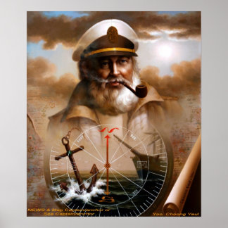 NEWS & Map Captain/anchor or Sea Captain Poster