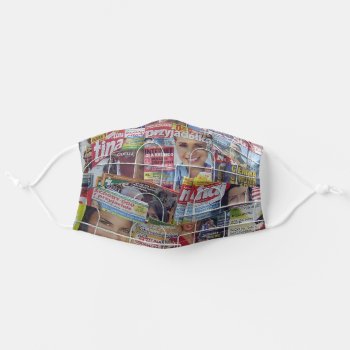 News Paper Journalist Press Articles Magazines Adult Cloth Face Mask by tsrao100 at Zazzle