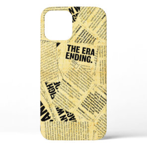 News paper text with old paper iPhone 12 case