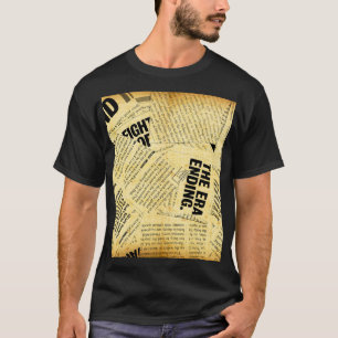 News paper text with old paper T-Shirt