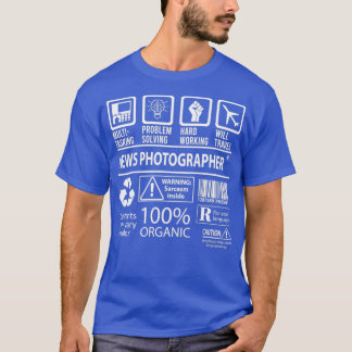News Photographer MultiTasking Certified Job Gif T-Shirt