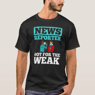 News Reporter Microphone Camera Interviews T-Shirt