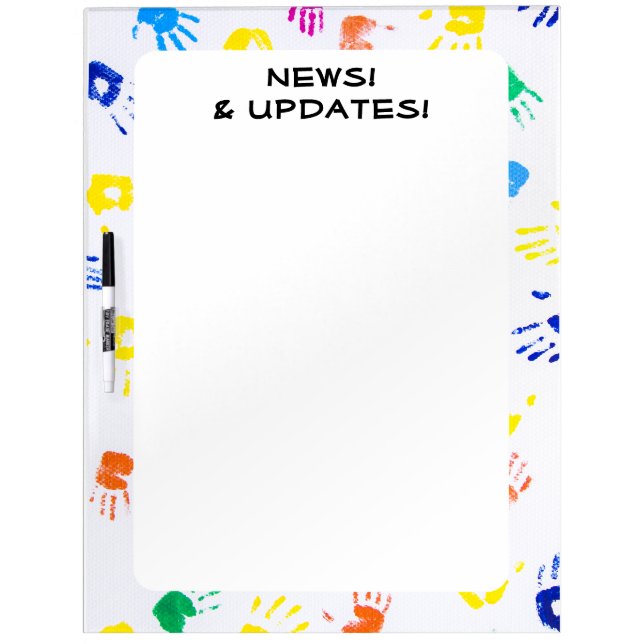 News & Updates! Classroom Dry Erase Message Board (Front)