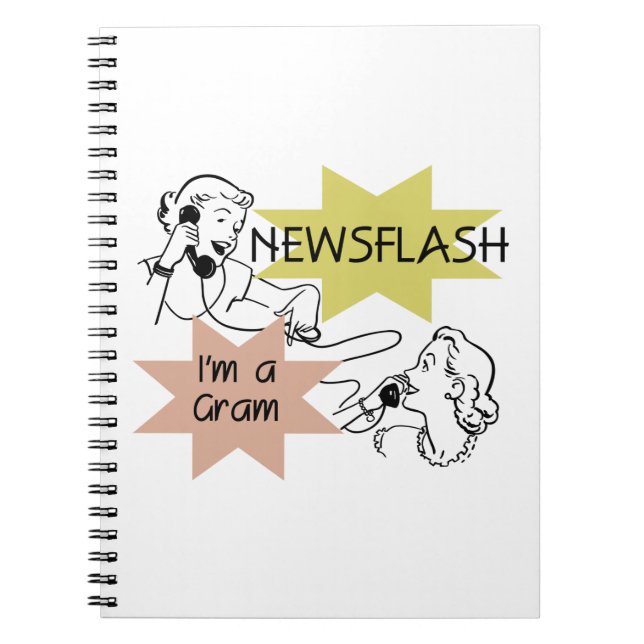 Newsflash I'm a Gram Gifts Notebook (Front)
