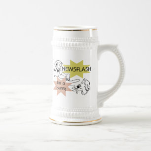 Newsflash I'm a Nanny T-shirts and Gifts Beer Stein